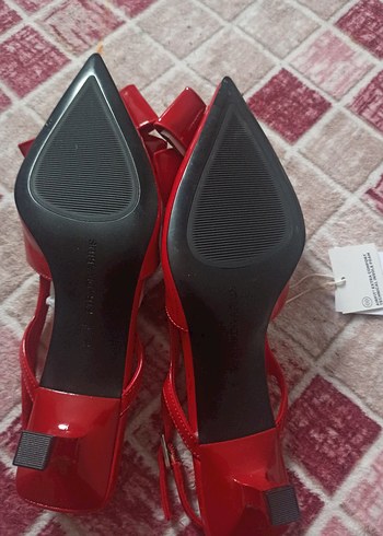 Stradivarius stradivarüs Kadın Kırmızı Fiyonklu Dolgu Topuklu Stiletto