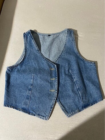 Denim yelek