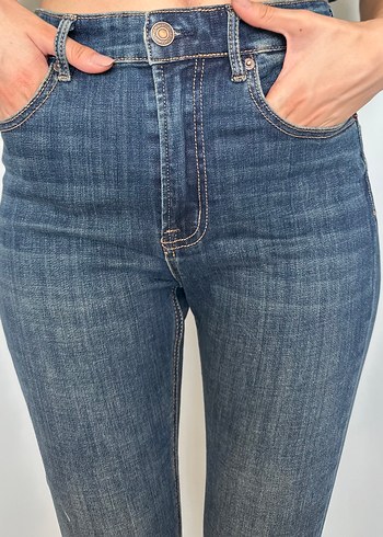 m Beden Damen Slim Fit Midi Kot Pantolon Lacivert