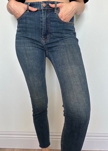 Damen Slim Fit Midi Kot Pantolon Lacivert