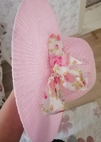 Diğer Pembe Dantel Detaylı Bohem Kadın Şapka