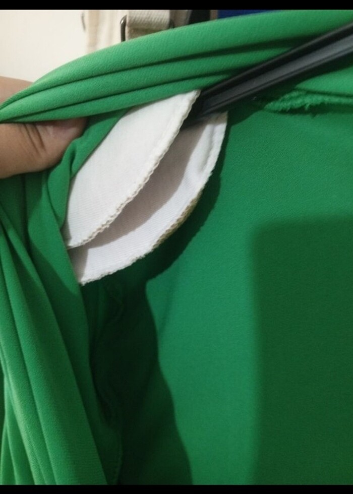 Yeşil uzun kollu crop - Görsel 2