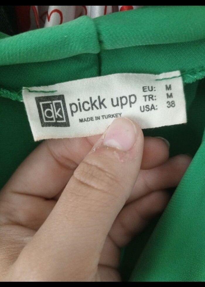 Yeşil uzun kollu crop - Görsel 5