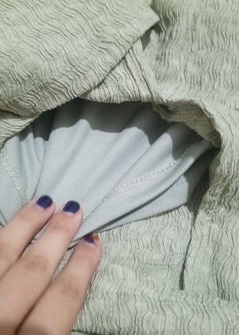 Bol Kesim Haki Keten Kadın uzun etek - Görsel 6