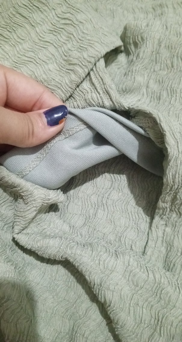 Bol Kesim Haki Keten Kadın uzun etek - Görsel 5