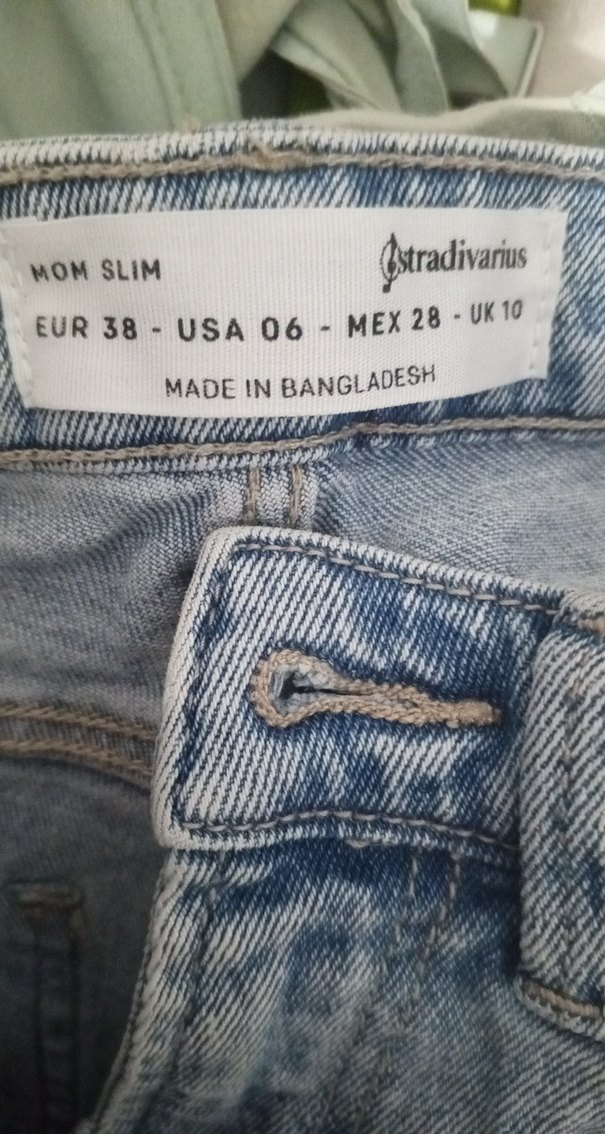 Gri Bol Kesim Midi Kadın Kot Pantolon - Görsel 5