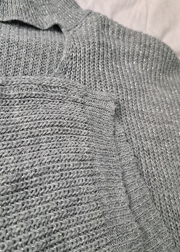 Gri Nakışlı Triko Kadın Kazak Adl - Görsel 4