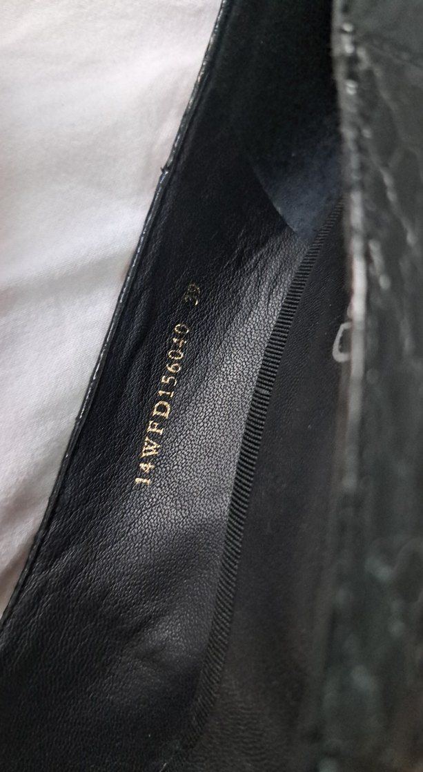 DERIMOD Siyah Yılan Derisi Desenli Stiletto - Görsel 3