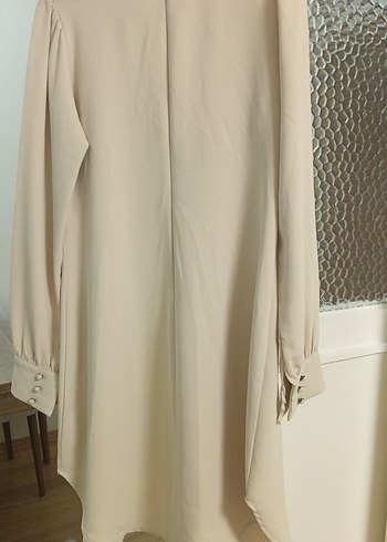 Pınar Şems Bej Nakışlı Uzun Kadın tunik ebru renk