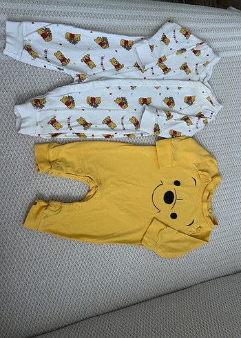 H&M Uzun Kollu Sarı Erkek Bebek Tulum