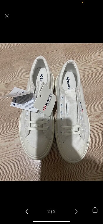 Superga Superga stripe beyaz ayakkabı