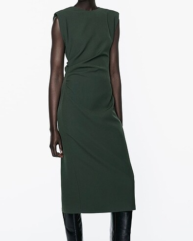 Zara Zara drape detaylı elbise