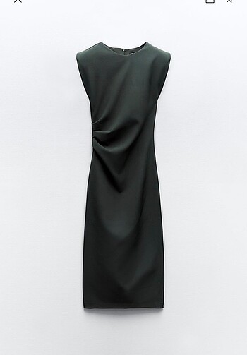 Zara drape detaylı elbise
