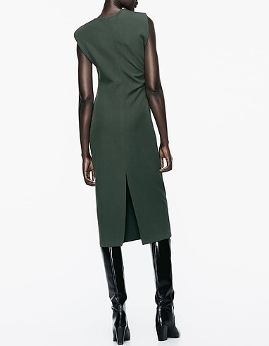 xs Beden Zara drape detaylı elbise