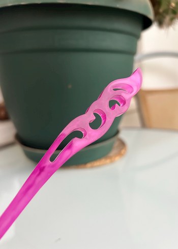 Renkli Pembe Saç Tokası - Görsel 4