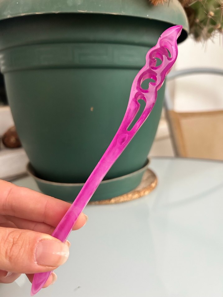 Renkli Pembe Saç Tokası - Görsel 2