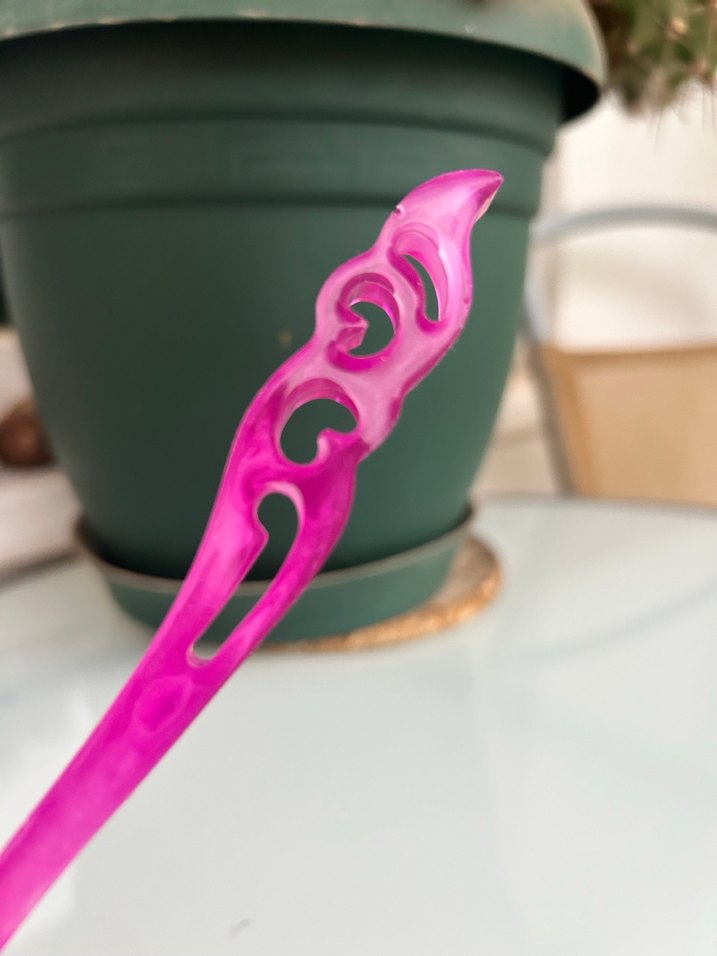 Renkli Pembe Saç Tokası - Görsel 3