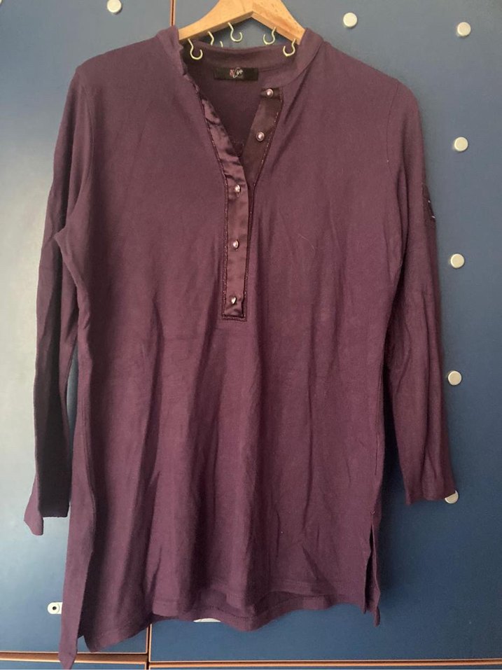 Mor Bohem Uzun Kollu Gömlek - Görsel 2