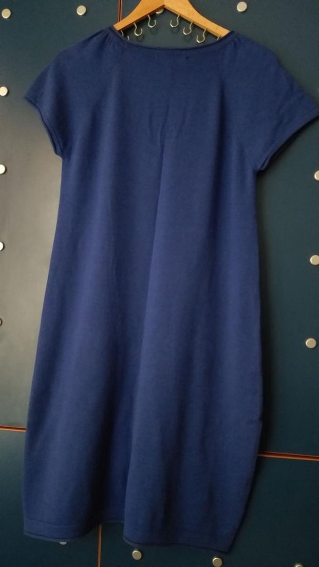 Lacivert Salaş Midi Elbise - Görsel 4