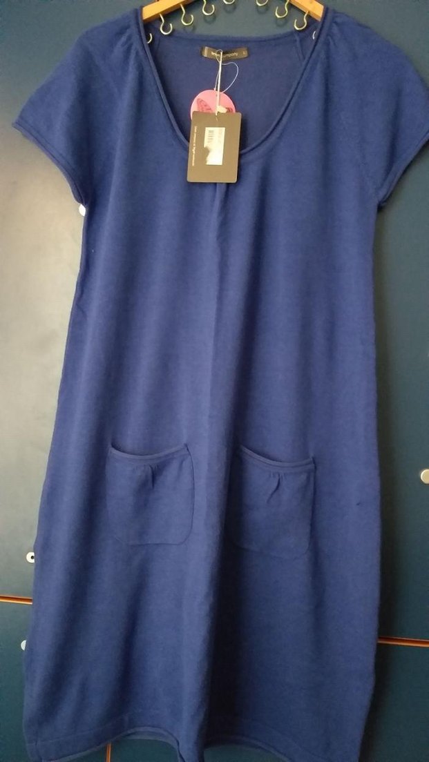 Lacivert Salaş Midi Elbise - Görsel 3