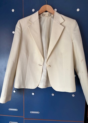 Diğer Ekru Tek Dugmeli Blazer Ceket
