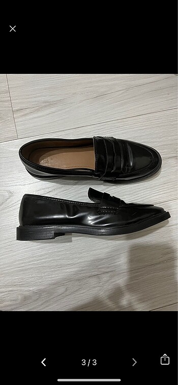 38 Beden H&M Siyah Loafer Ayakkabı ? 38 Numara