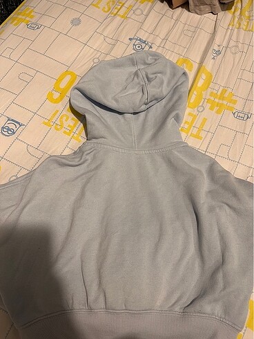 s Beden mavi Renk H&M BEBE MAVİSİ KAPÜŞONLU SWEATSHİRT