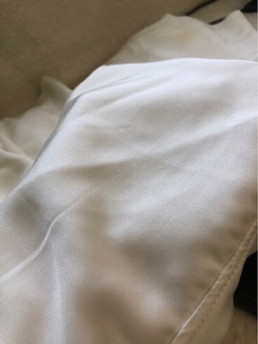 Beyaz saten elbise - Görsel 6