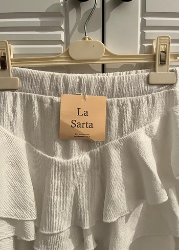 xs Beden La Sarta mykonos beyaz etek