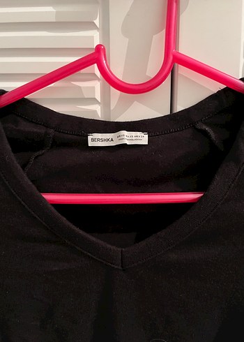 xs Beden siyah Renk Bershka V Yaka Crop