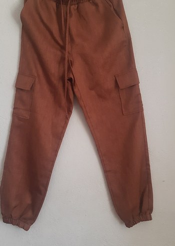 Kahverengi Süet Salaş Kadın Pantolon