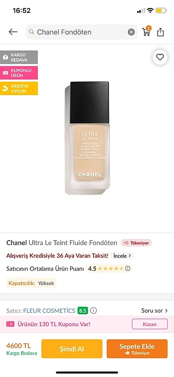 Beden Chanel Ultra Le Teınt