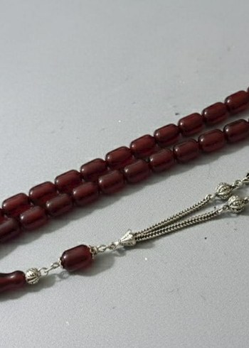 Bordo Parlak Erkek Tesbih - Görsel 4