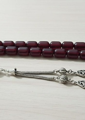 Bordo Parlak Erkek Tesbih - Görsel 2