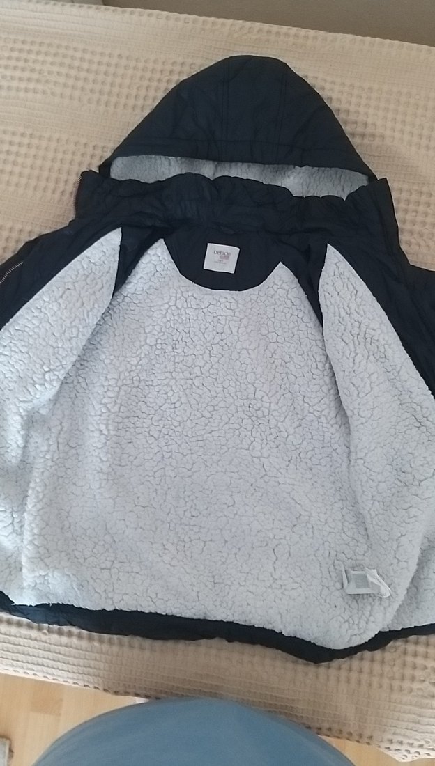 Erkek Çocuk Kapüşonlu Fermuarlı Koyu Gri Kaban - Görsel 3