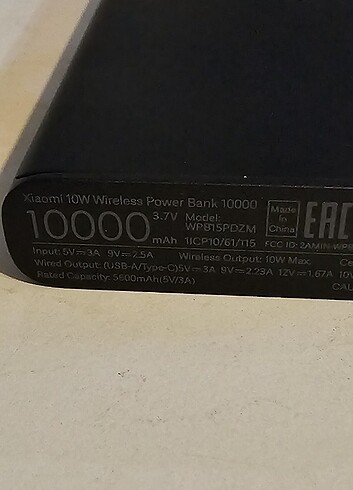 Beden Renk Xiaomi 10W Kablosuz Power Bank 10000Mah WPB15PDZM