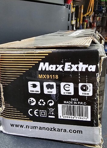 Diğer Max Extra MX9118 Avuç Taşlama 115 mm 800 Watt