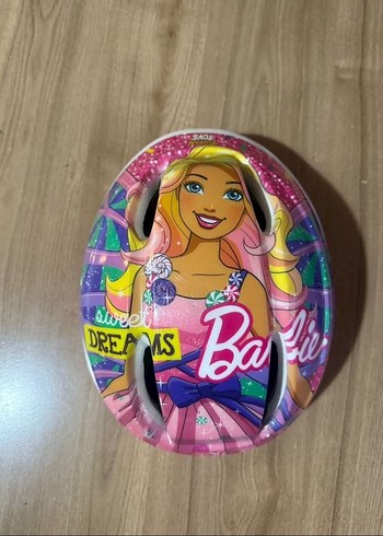 Renkli Barbie Çocuk Bisiklet Kaskı