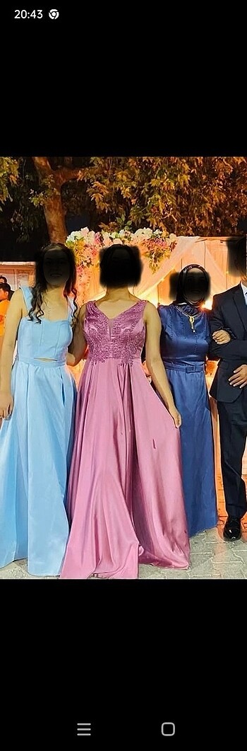 Diğer Pembe abiye elbise gece elbisesi