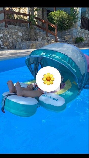 Mambobaby güneşlikli yüzme simidi