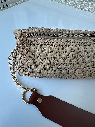 Beden Mango Silindir Raffia Çanta
