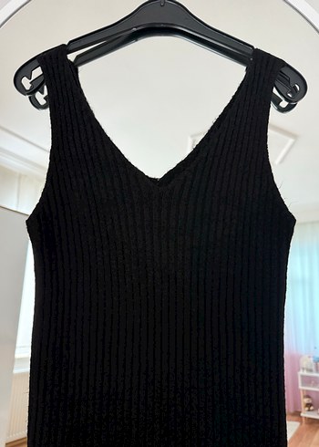 Siyah Triko Uzun Kadın Elbise (takım) - Görsel 3