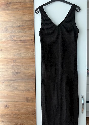 Siyah Triko Uzun Kadın Elbise (takım) - Görsel 4