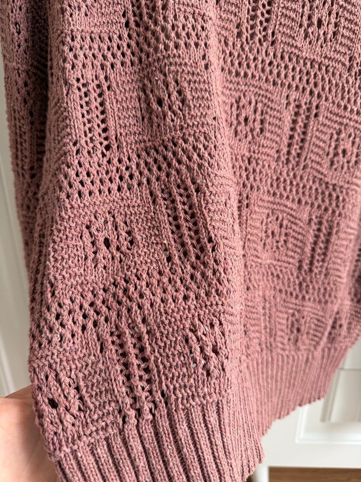 Bordo Bohem Örgü Kadın Kazak - Görsel 3