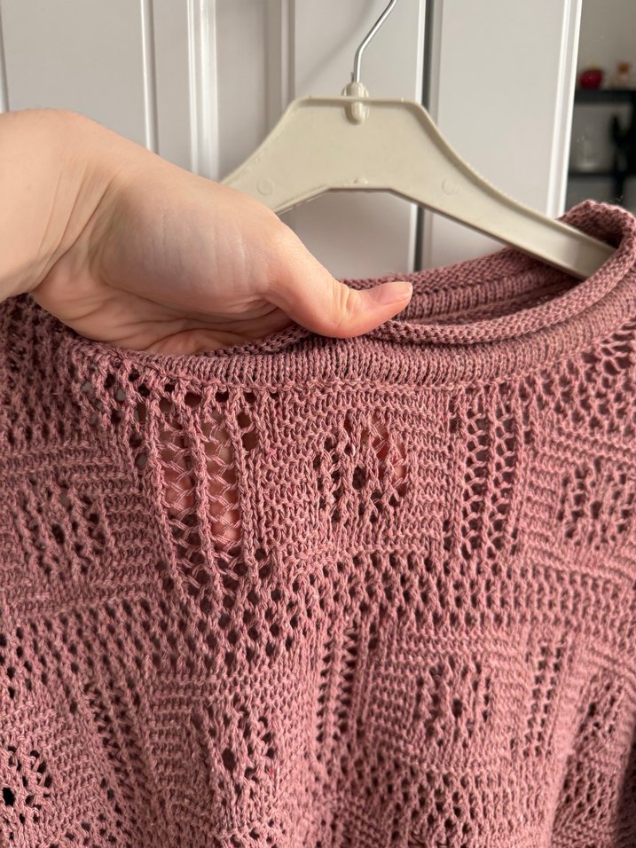 Bordo Bohem Örgü Kadın Kazak - Görsel 4