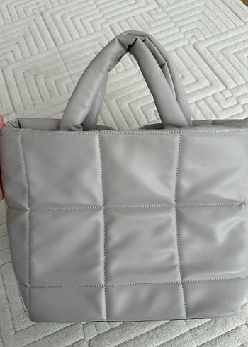 Gri Kadın Günlük Fermuarlı Çanta - Görsel 2