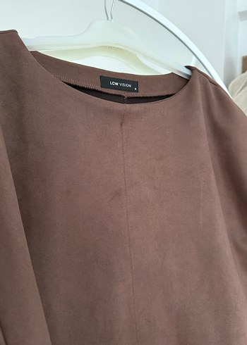 Kahverengi Süet Kadın Bluz - Görsel 2