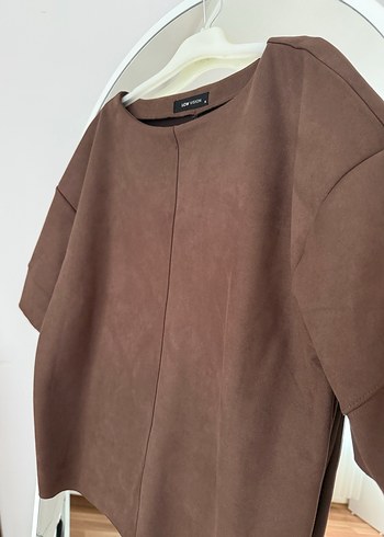 Kahverengi Süet Kadın Bluz - Görsel 4