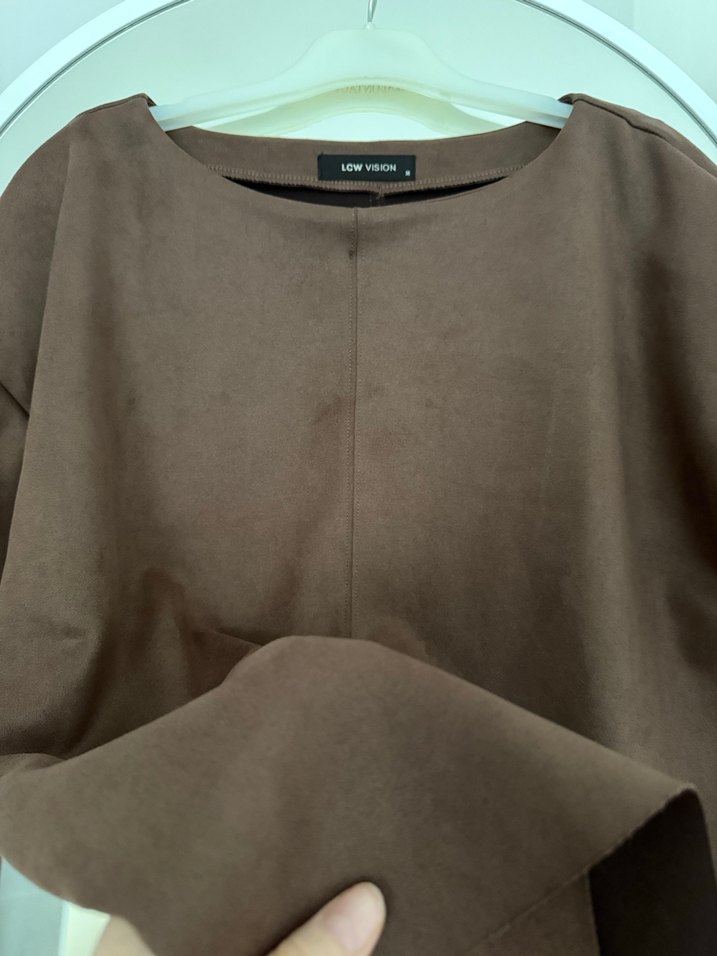 Kahverengi Süet Kadın Bluz - Görsel 3