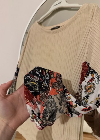 Bohem Tarzı Uzun Kollu Örgü Bluz - Görsel 4